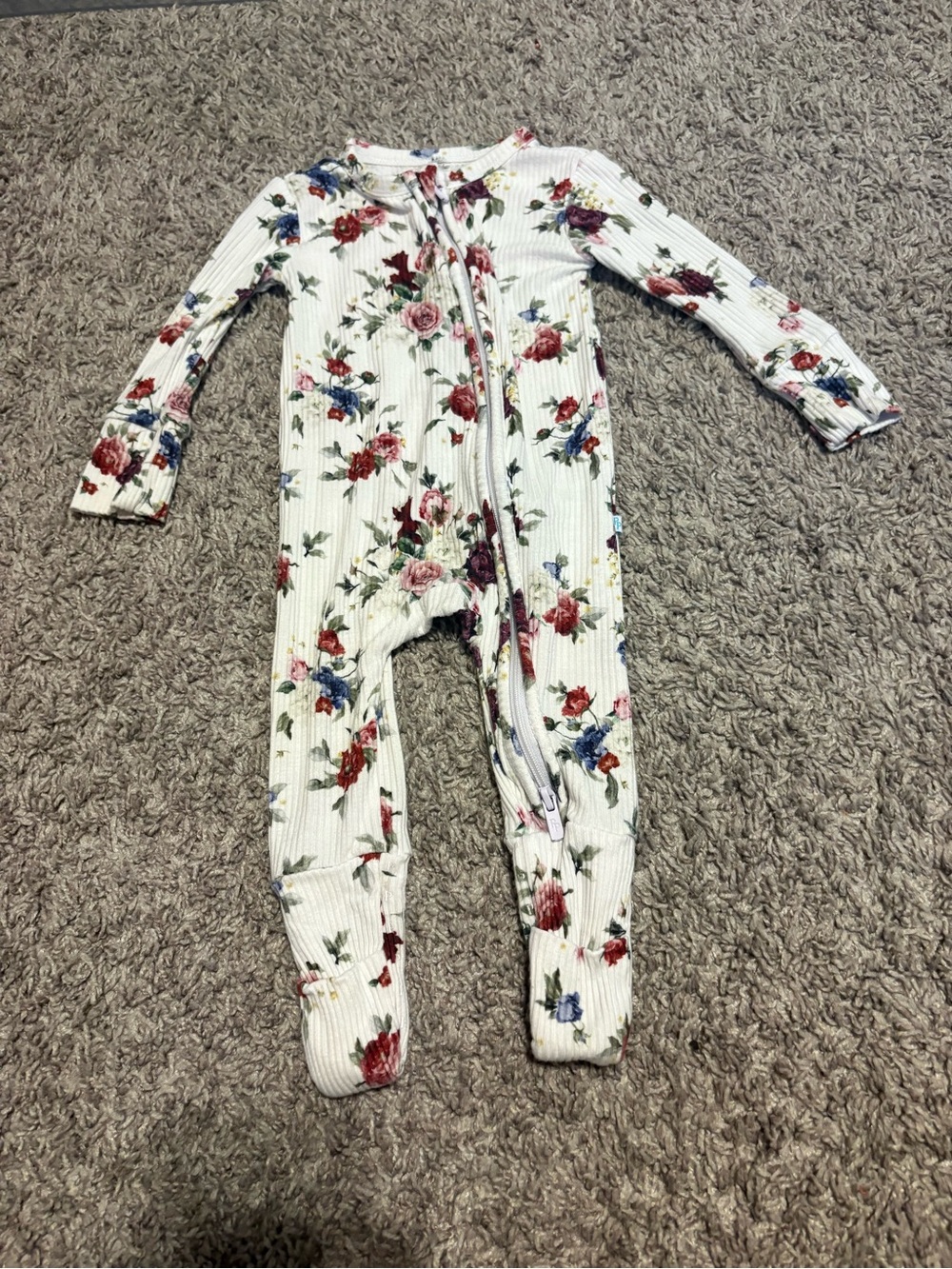 Posh Peanut Floral Zippy // 3-6m